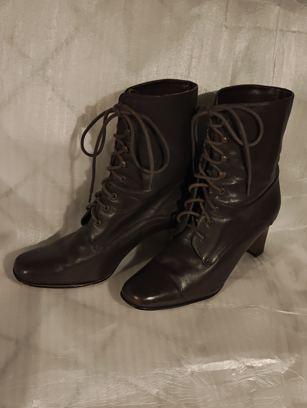 Coldwater Creek Dark Brown Lace-Up Ankle Boots